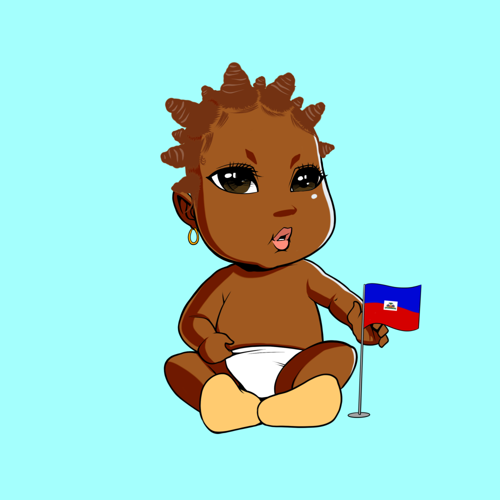 Diversity Dollz NFT with Haitian Flag